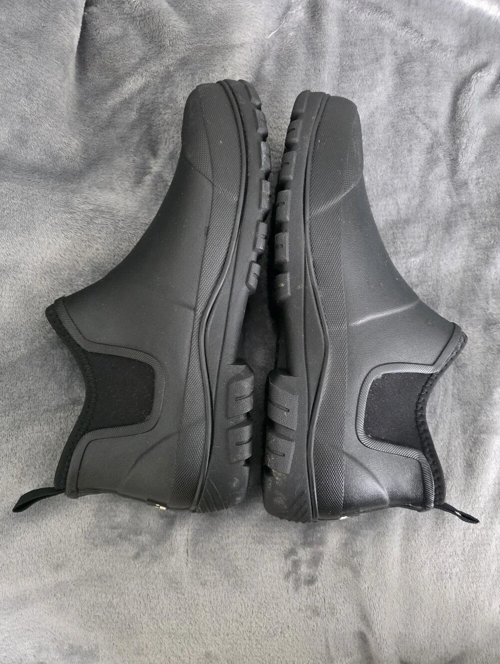 Staheekum Men's Waterproof Ankle Rain Boots Black Size 11